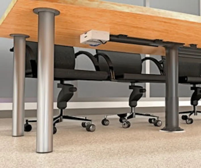Table Cable Management Column Under Table Cable Management System | Buildings