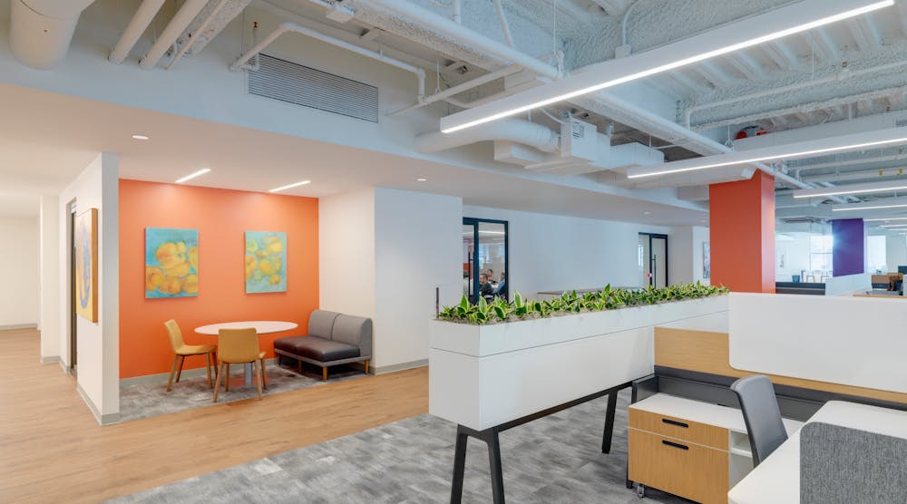 Quickbase&rsquo;s Boston headquarters is packed with nooks and crannies perfect for impromptu meetings. Greenery gives the space a calming feel.
