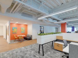 Quickbase’s Boston headquarters is packed with nooks and crannies perfect for impromptu meetings. Greenery gives the space a calming feel. Quickbase’s Boston headquarters is packed with nooks and crannies perfect for impromptu meetings. Greenery gives the space a calming feel.