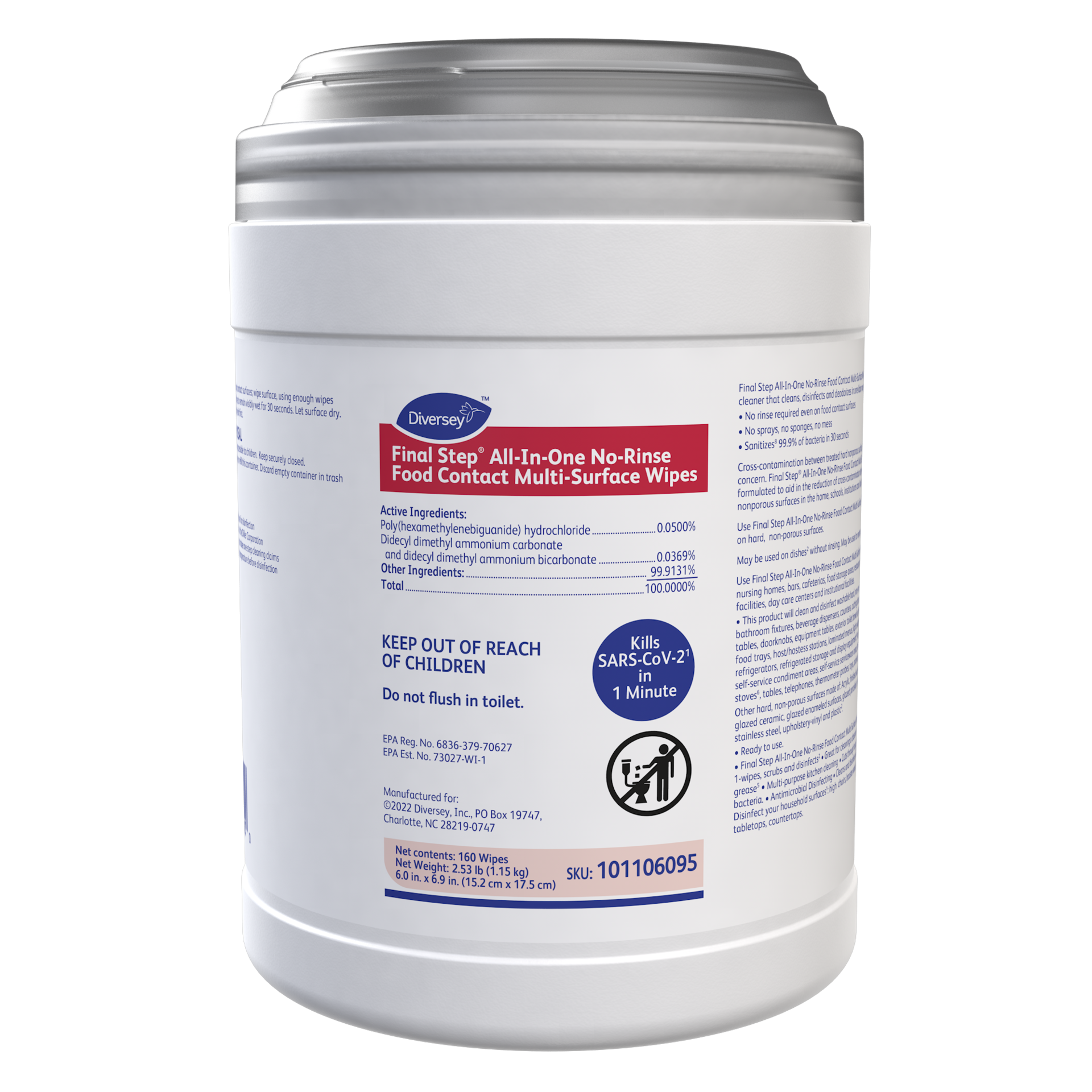 Diversey Final Step All In One Wipes