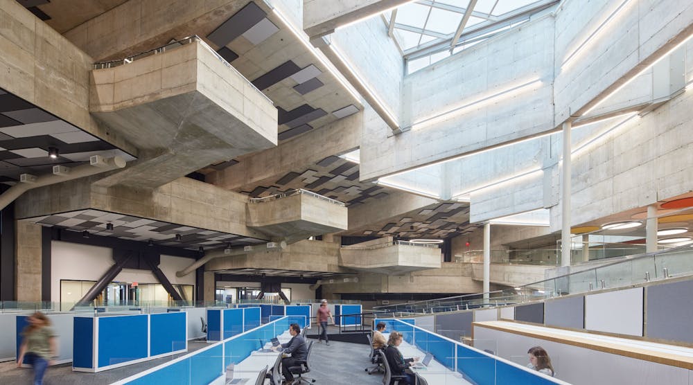 The Bakar BioEnginuity Hub allows scientists to foster ideas that could one day help society. Housing it in this rehabbed Brutalist structure helped prevent the demolition of the 1970s-era building.