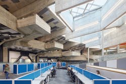 The Bakar BioEnginuity Hub allows scientists to foster ideas that could one day help society. Housing it in this rehabbed Brutalist structure helped prevent the demolition of the 1970s-era building. The Bakar BioEnginuity Hub allows scientists to foster ideas that could one day help society. Housing it in this rehabbed Brutalist structure helped prevent the demolition of the 1970s-era building.