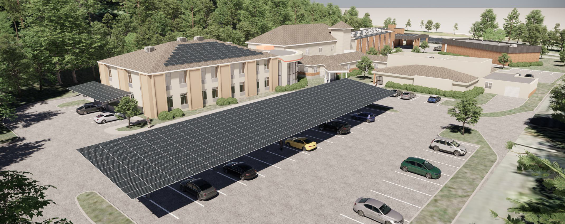 Hawthorne Group transformed a 1980s hotel complex into a unified 72,000-square-foot senior living facility.