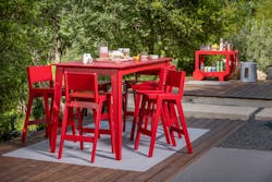 Loll Designs’ Alfresco Bar and Counter Collection is made from HDPE and stainless steel fasteners, which means the entire product is recyclable. Loll Designs’ Alfresco Bar and Counter Collection is made from HDPE and stainless steel fasteners, which means the entire product is recyclable.