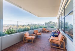 Access to views and natural light is crucial in healing environments. The LEED Platinum expansion to the Lucile Packard Children’s Hospital delivers two outdoor terrace overlooks on every patient unit—one for patients and the other for staff. Access to views and natural light is crucial in healing environments. The LEED Platinum expansion to the Lucile Packard Children’s Hospital delivers two outdoor terrace overlooks on every patient unit—one for patients and the other for staff.