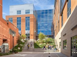This lush courtyard serves as a welcoming congregating point. This lush courtyard serves as a welcoming congregating point.