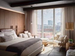 Guestroom design evokes the feeling of 'returning home,' with pieces inspired by the city's Belle Meade Plantation. Guestroom design evokes the feeling of 'returning home,' with pieces inspired by the city's Belle Meade Plantation.
