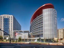 As United Therapeutics is a biotechnology company specializing in lung disease, sustainability complements its mission. Unisphere is outfitted with 3,000 solar panels, a thermal labyrinth and natural ventilation.