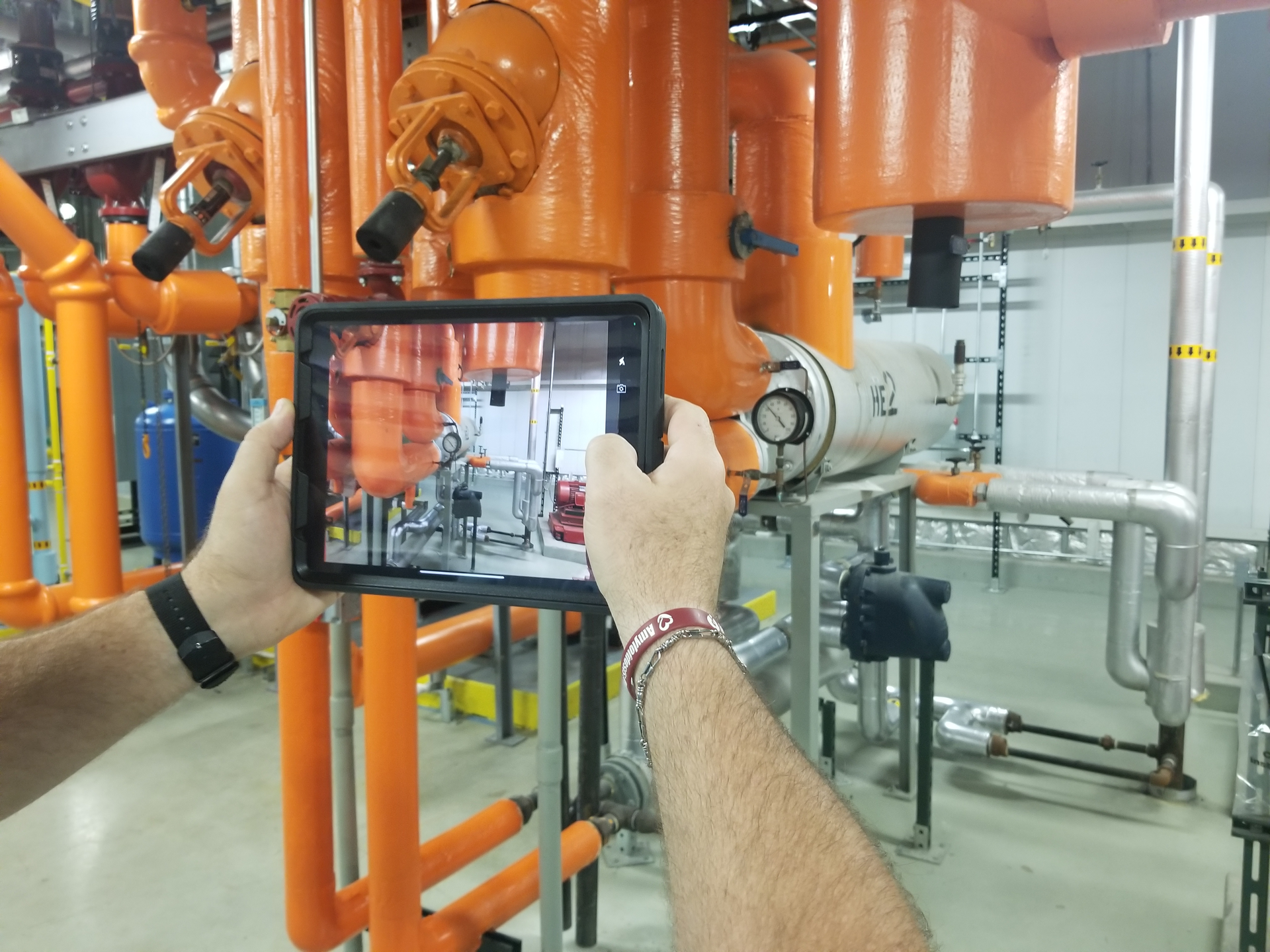 Capturing equipment locations with a tablet is easy.