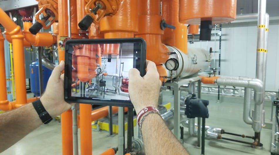 Capturing equipment locations with a tablet is easy.