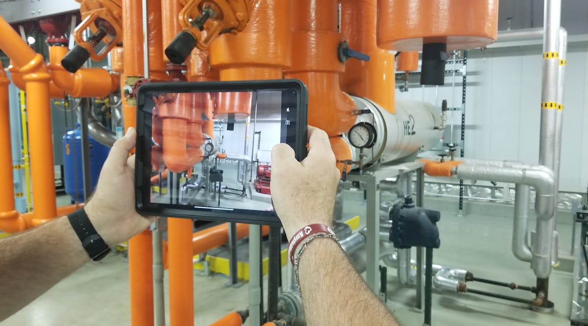 Capturing equipment locations with a tablet is easy.