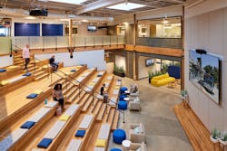 At Community Transit of Snohomish County, Ankrom Moisan placed significant emphasis on the transportation leader's commitment to its people through multi-purpose collaboration zones, a variety of lunch spaces, a mix of open and private work environments, lots of natural daylight, and even a stadium stair to host all office gatherings. At Community Transit of Snohomish County, Ankrom Moisan placed significant emphasis on the transportation leader's commitment to its people through multi-purpose collaboration zones, a variety of lunch spaces, a mix of open and private work environments, lots of natural daylight, and even a stadium stair to host all office gatherings.