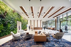 Located in Seattle’s South Lake Union neighborhood, 2201 Westlake Lobby serves as the first impression for the high-rise multi-tenant office building and is an inviting way station for busy professionals. Located in Seattle’s South Lake Union neighborhood, 2201 Westlake Lobby serves as the first impression for the high-rise multi-tenant office building and is an inviting way station for busy professionals.