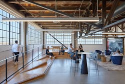 Perkins&Will re-envisioned Building 12 as a vibrant community gathering and event space that is integral and connected to the landscape and historic nature of the overall site. Perkins&Will re-envisioned Building 12 as a vibrant community gathering and event space that is integral and connected to the landscape and historic nature of the overall site.