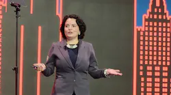 Melissa Swift delivers her Tuesday keynote address at the 2023 BOMA International Conference & Expo in Kansas City, Missouri.