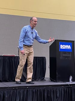 Scott Lesnick, motivational leadership keynote speaker, author and president of Successful Business Solutions, LLC, at the 2023 BOMA International Conference &amp; Expo.