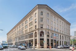 Originally constructed in 1899 as a shoe factory, 179 Lincoln is distinguished by its ornate, light stone facade—decorated with imagery depicting the process of shoe manufacturing—and for its distinctive brick and terra cotta structure. Originally constructed in 1899 as a shoe factory, 179 Lincoln is distinguished by its ornate, light stone facade—decorated with imagery depicting the process of shoe manufacturing—and for its distinctive brick and terra cotta structure.