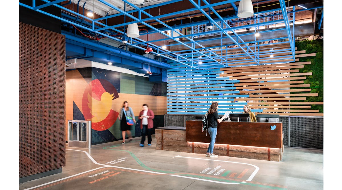 Stantec&rsquo;s lighting team thoughtfully integrated lights into Twitter&rsquo;s office in Boulder, Colorado. The goal for the four-story office building was to entice workers back to the office with space flexibility.