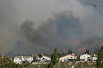 Dry conditions and high temperatures are increasing the risk of wildfires (like this one in southern California) for much of the U.S.