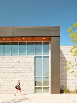 The exterior of the building uses a mixture of wood, concrete and stone with a complementary landscape, making the architecture and design fluid. The exterior of the building uses a mixture of wood, concrete and stone with a complementary landscape, making the architecture and design fluid.