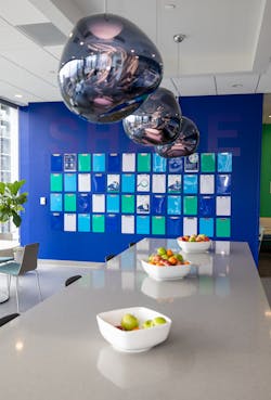 Ecobat is experiencing a 100% employee return rate to its brand-new Uptown Dallas office. Chelsey Berend, director of global marketing and communications, attributes this RTO success to creating a welcoming, inviting space that people want to come to. Ecobat is experiencing a 100% employee return rate to its brand-new Uptown Dallas office. Chelsey Berend, director of global marketing and communications, attributes this RTO success to creating a welcoming, inviting space that people want to come to.