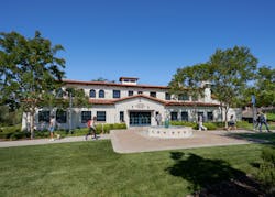 East elevation with widened, canopy covered main entry. Note new cupola that provides natural light and ventilation. East elevation with widened, canopy covered main entry. Note new cupola that provides natural light and ventilation.
