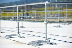 Guardrails are one way to keep people safe on your roof. Guardrails are one way to keep people safe on your roof.