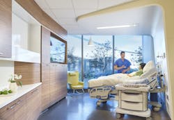 At the University of California's San Diego Jacobs Medical Center, each patient is given their own iPad to customize and control their room. At the University of California's San Diego Jacobs Medical Center, each patient is given their own iPad to customize and control their room.