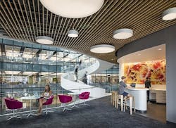 The Interdisciplinary Science and Engineering Complex at Boston's Northeastern University incorporates Lutron Quantum wireless controls in the smart building systems, which includes occupany and photo sensors, as well as switches, tied into the LED lighting. (Photo credit: Warren Jagger Photography.) The Interdisciplinary Science and Engineering Complex at Boston's Northeastern University incorporates Lutron Quantum wireless controls in the smart building systems, which includes occupany and photo sensors, as well as switches, tied into the LED lighting. (Photo credit: Warren Jagger Photography.)