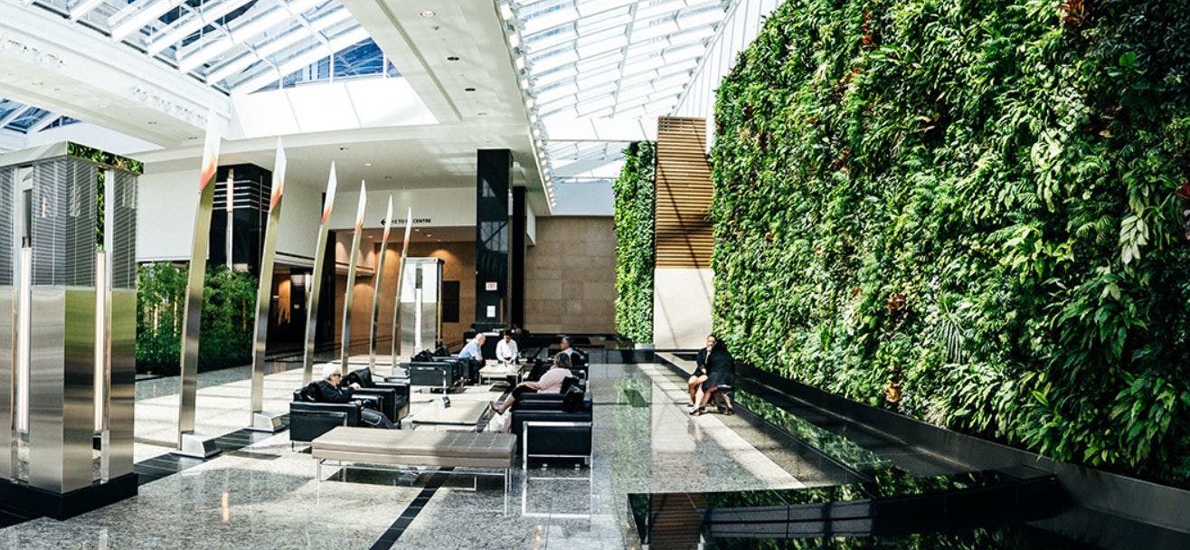 A QuadReal-managed commercial office building in Calgary, Alberta Canada. QuadReal recently outfitted its office spaces across Canada with passive optical LAN technology in preparation for smart building systems.