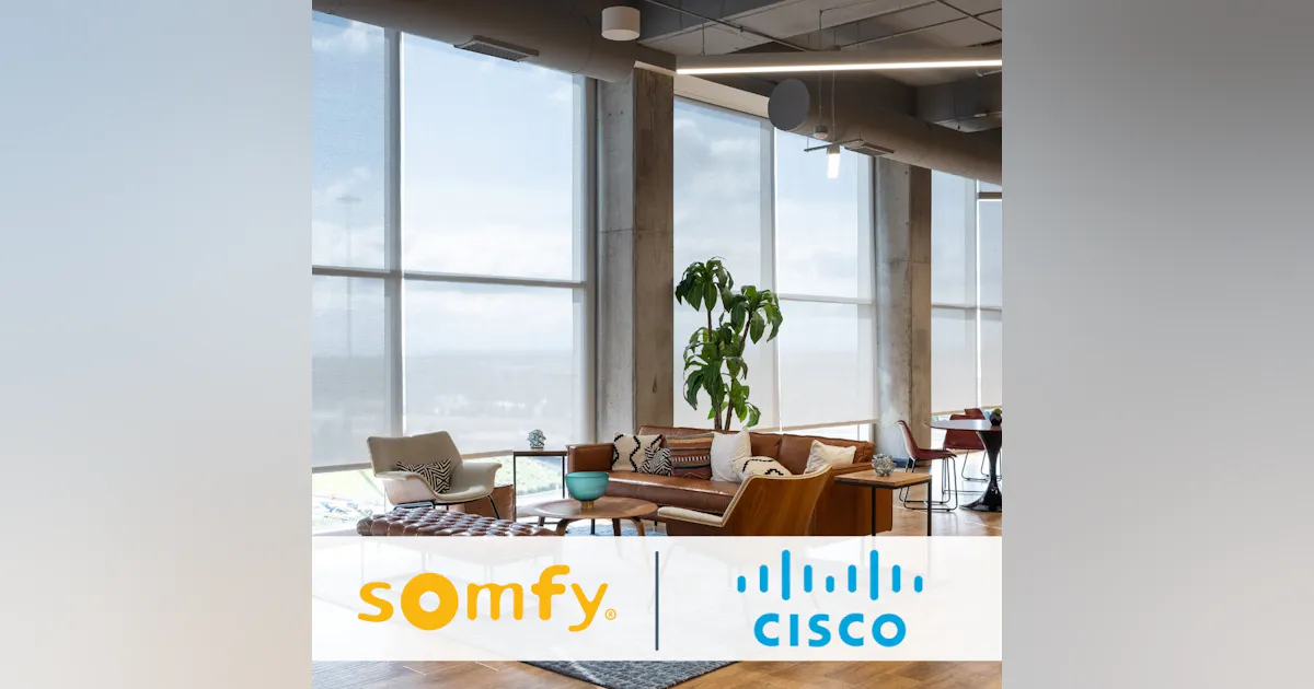 Cisco takes a shine to Somfy's smart shading technology | Buildings