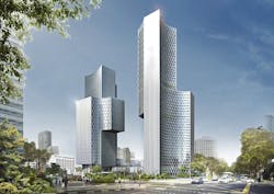 Fanciful skyscraper architecture. Fanciful skyscraper architecture.