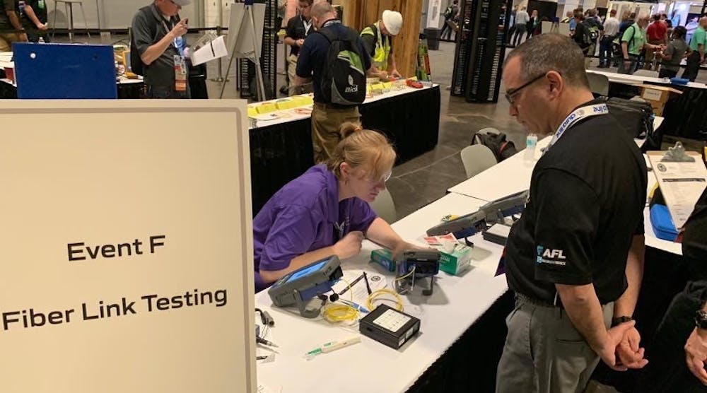Ashley Smith represented Women in BICSI in the 2019 Cabling Skills Challenge. Women in BICSI is again offering financial support for a woman competitor in 2022.