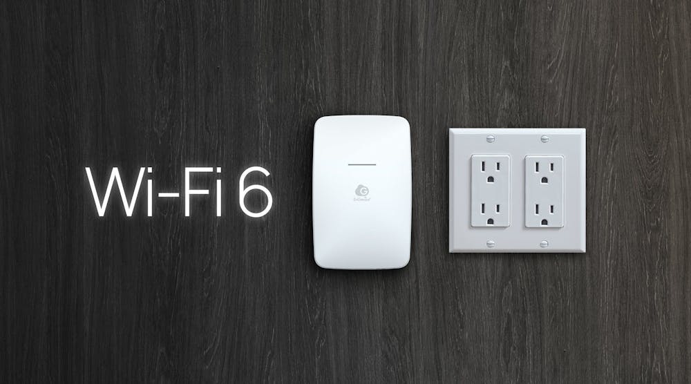 EnGenius says its ECW215 Wi-Fi 6 capable wall-plate access point streamlines wired and wireless connectivity for in-room entertainment in hotel guest rooms, student housing, assisted living, senior living, apartment complexes, and classrooms.