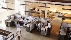 Aerial view of commerical office floor plan Aerial view of commerical office floor plan