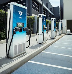 The PKM150 charger create a pool of shared power for the full system to access that enables a shared power system, designed to reduce customers’ capital investment while maintaining high charger availability and power output to EVs. The PKM150 charger create a pool of shared power for the full system to access that enables a shared power system, designed to reduce customers’ capital investment while maintaining high charger availability and power output to EVs.