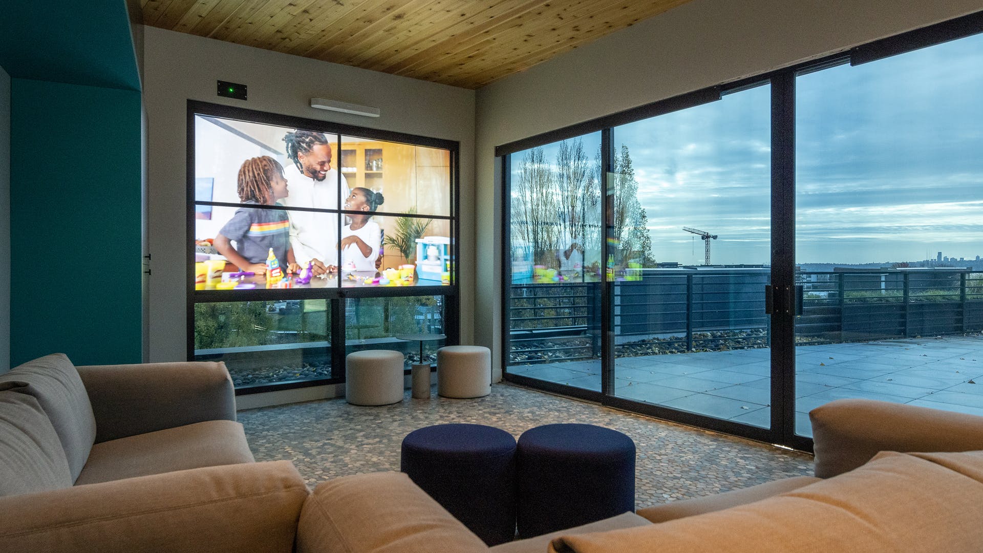 View Immersive Experience turns View Smart Windows into an integrated digital display.