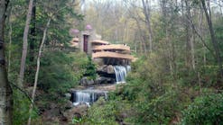 The world-renowned Fallingwater house in the Laurel Highlands of southwest Pennsylvania was designed by the architect Frank Lloyd Wright in 1935.