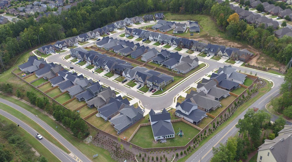 Rendering of Reynolds Landing, a 62-unit residential development built and completed in 2018 in Hoover, Ala., outside of Birmingham