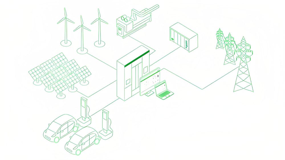 EcoStruxure Microgrid Flex illustration, Schneider Electric