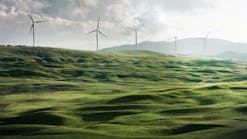 Energy Efficiency Wind Turbines Green Landscape