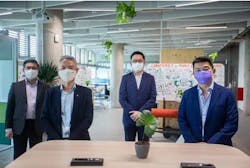 L to R: Prof. Lam Khee Poh, Dean, NUS School of Design and Environment; Prof. Yoon Soon Fatt, Director, Industry Engagements and Partnerships, NUS Office of the Deputy President (Research & Technology); Kelvin Wong, CEO, Building and Construction Authority; Alvin Ng, Vice President, Digital Solutions, APAC, Johnson Controls. L to R: Prof. Lam Khee Poh, Dean, NUS School of Design and Environment; Prof. Yoon Soon Fatt, Director, Industry Engagements and Partnerships, NUS Office of the Deputy President (Research & Technology); Kelvin Wong, CEO, Building and Construction Authority; Alvin Ng, Vice President, Digital Solutions, APAC, Johnson Controls.