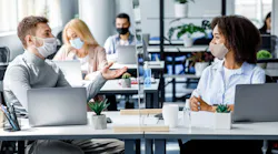 Office Workers In Covid Ppe