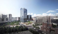 FNB Financial Center is a 26-story mixed-use tower that leads the redevelopment of a historic Pittsburgh neighborhood and will serve as the corporate headquarters of FNB, the parent company of First National Bank. FNB Financial Center is a 26-story mixed-use tower that leads the redevelopment of a historic Pittsburgh neighborhood and will serve as the corporate headquarters of FNB, the parent company of First National Bank.