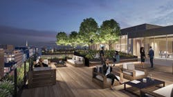 Roof terrace at Washington, D.C.’s forthcoming 17xM, owned and constructed by Skanska. Roof terrace at Washington, D.C.’s forthcoming 17xM, owned and constructed by Skanska.