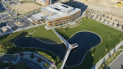 Situated between two distinct halves of the Wichita State campus, Woolsey Hall is surrounded by generous green space for recreation and study. Situated between two distinct halves of the Wichita State campus, Woolsey Hall is surrounded by generous green space for recreation and study.