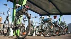 Electric transportation devices, like these rental bikes, are growing in popularity. However, manufacturing defects or damage to the battery can lead to dangerous battery fires.