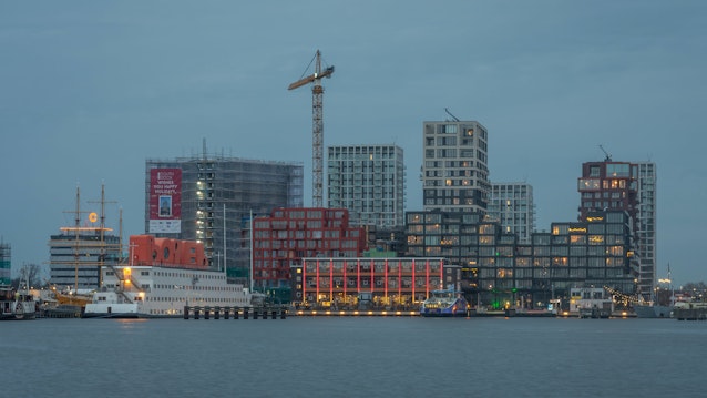 Formerly an industrial area, Amsterdam’s Buiksloterham district is now a popular nightlife hub. It’s also a living lab for the circular future, with adaptable buildings that utilize modular construction, sustainable materials, closed-loop water systems and more.