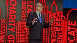 Henry Chamberlain delivers his State of the Industry address at the 2023 BOMA International Conference & Expo. Chamberlain is stepping down as BOMA International president and COO at the end of 2024, capping 39 years as a staff member of the organization. Henry Chamberlain delivers his State of the Industry address at the 2023 BOMA International Conference & Expo. Chamberlain is stepping down as BOMA International president and COO at the end of 2024, capping 39 years as a staff member of the organization.