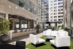 The terrace at 1750 H Street was enlarged to create more outdoor space.